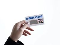 A customer's gift card for shopping