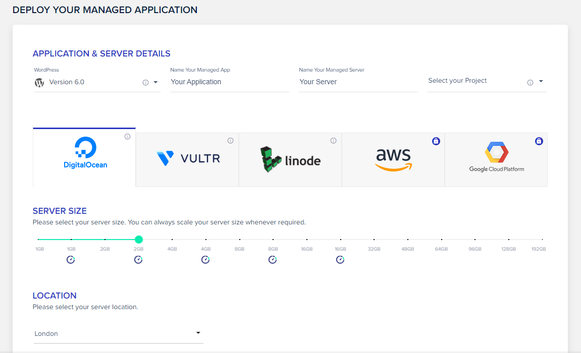 Cloudways Control Panel