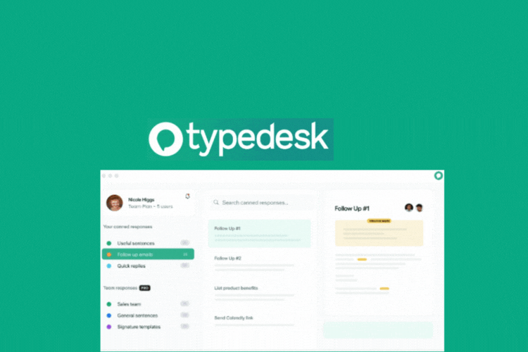 typedesk – Canned Responses for Everything