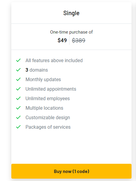 Amelia lifetime Price plan